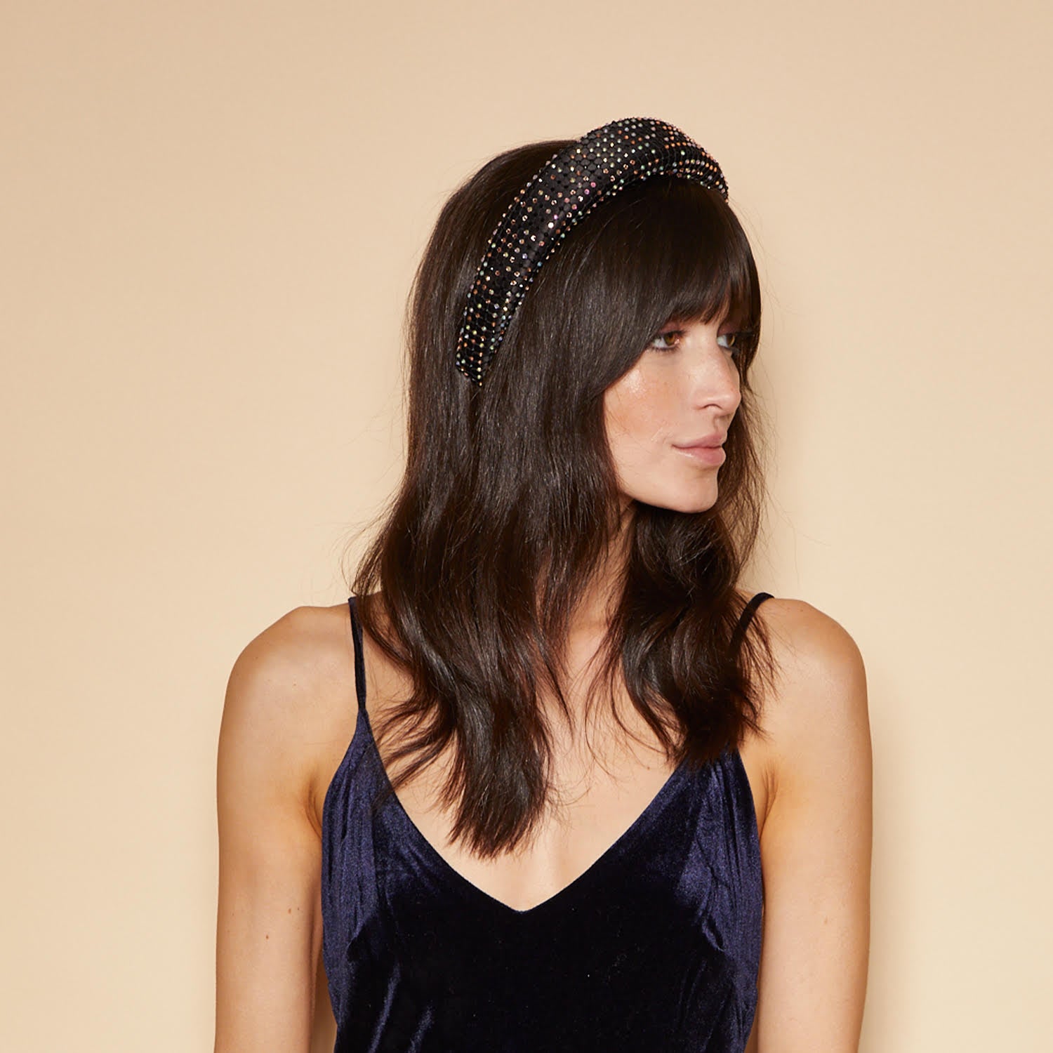 Cora in Black/AB crystal - Eugenia Kim