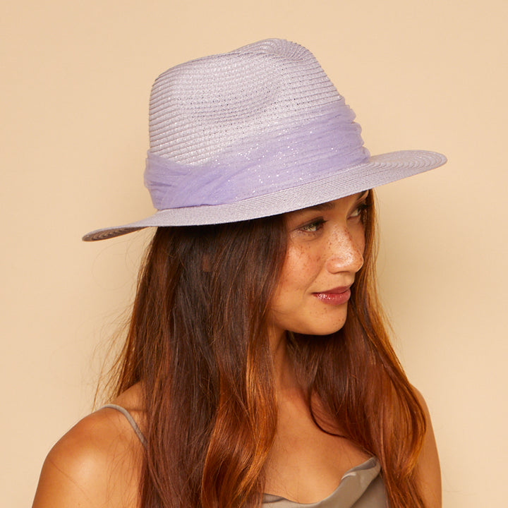Side view of Courtney in Lavender