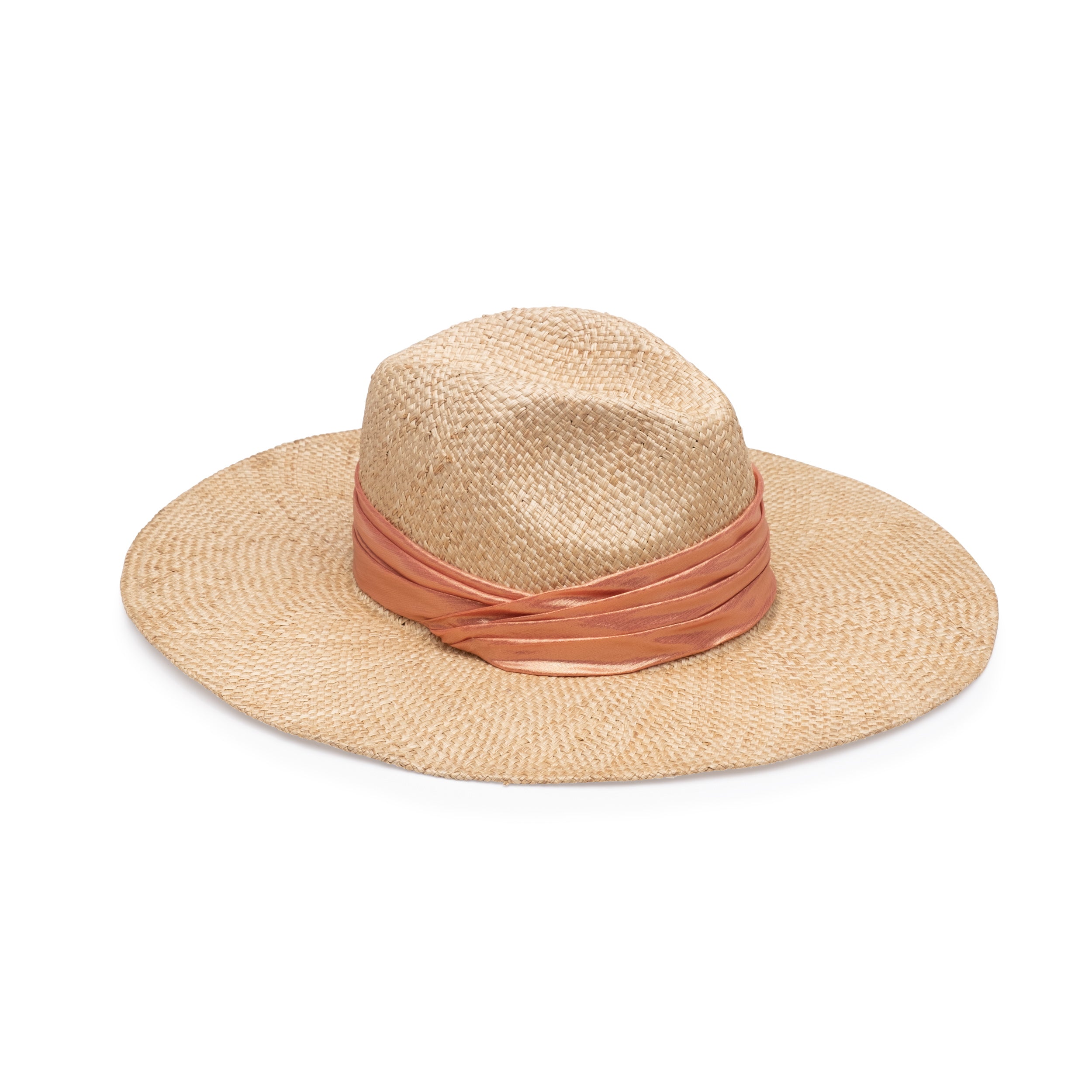 Flat shot of Emmanuelle fedora on white background