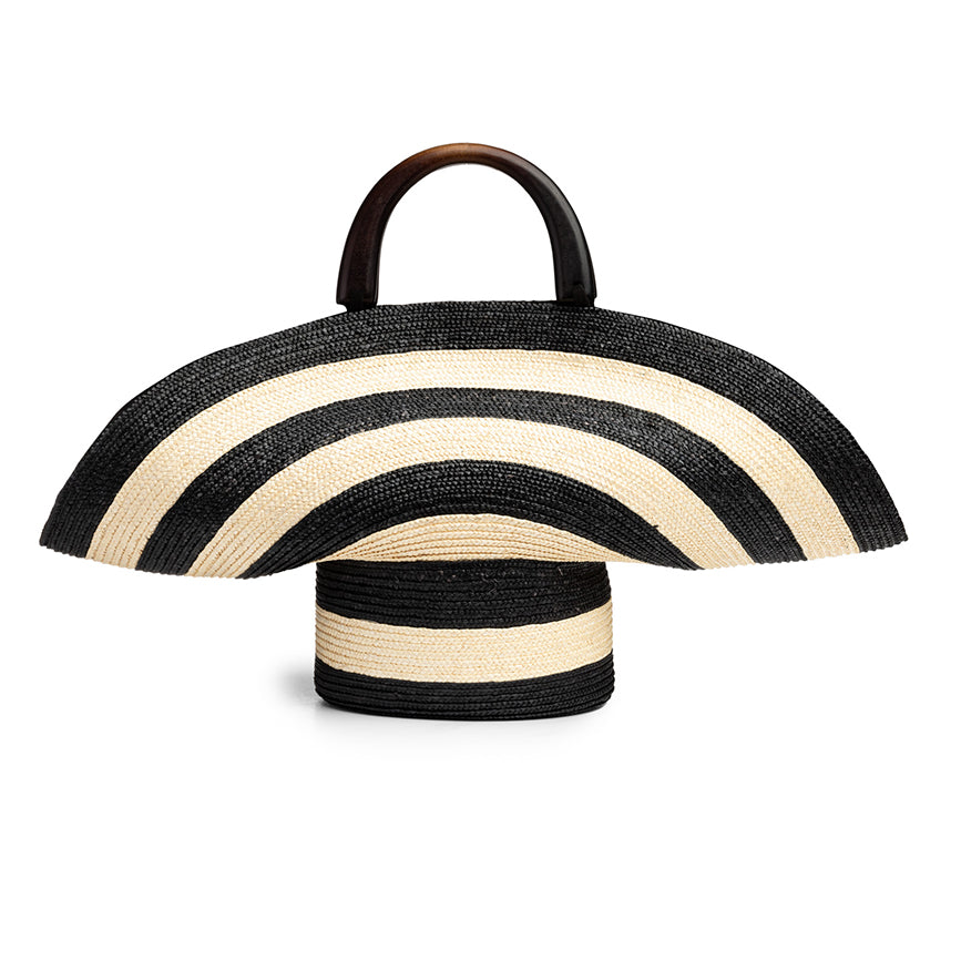 Flavia in Ivory/Black Stripe - Eugenia Kim