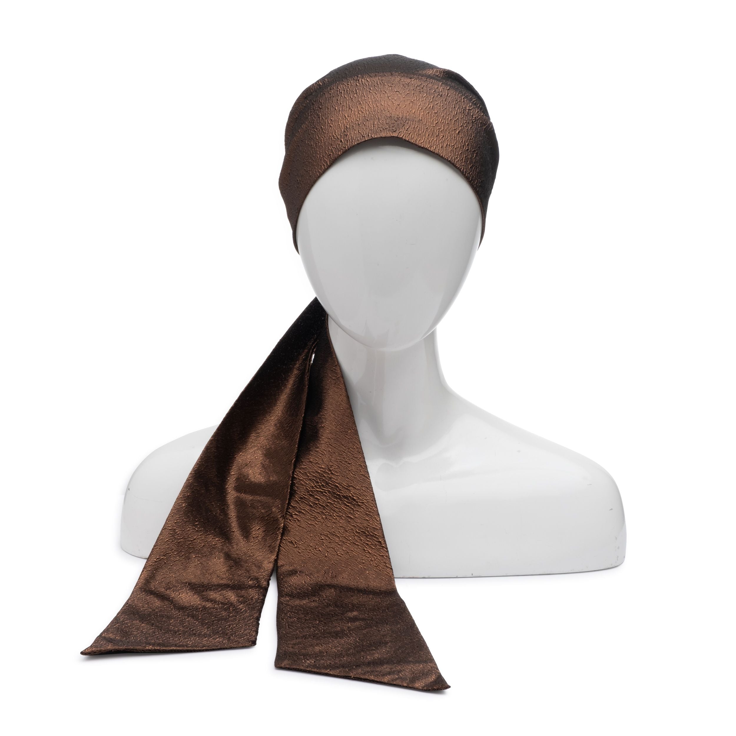 Eugenia Kim Gigi headscarf in chocolate product shot