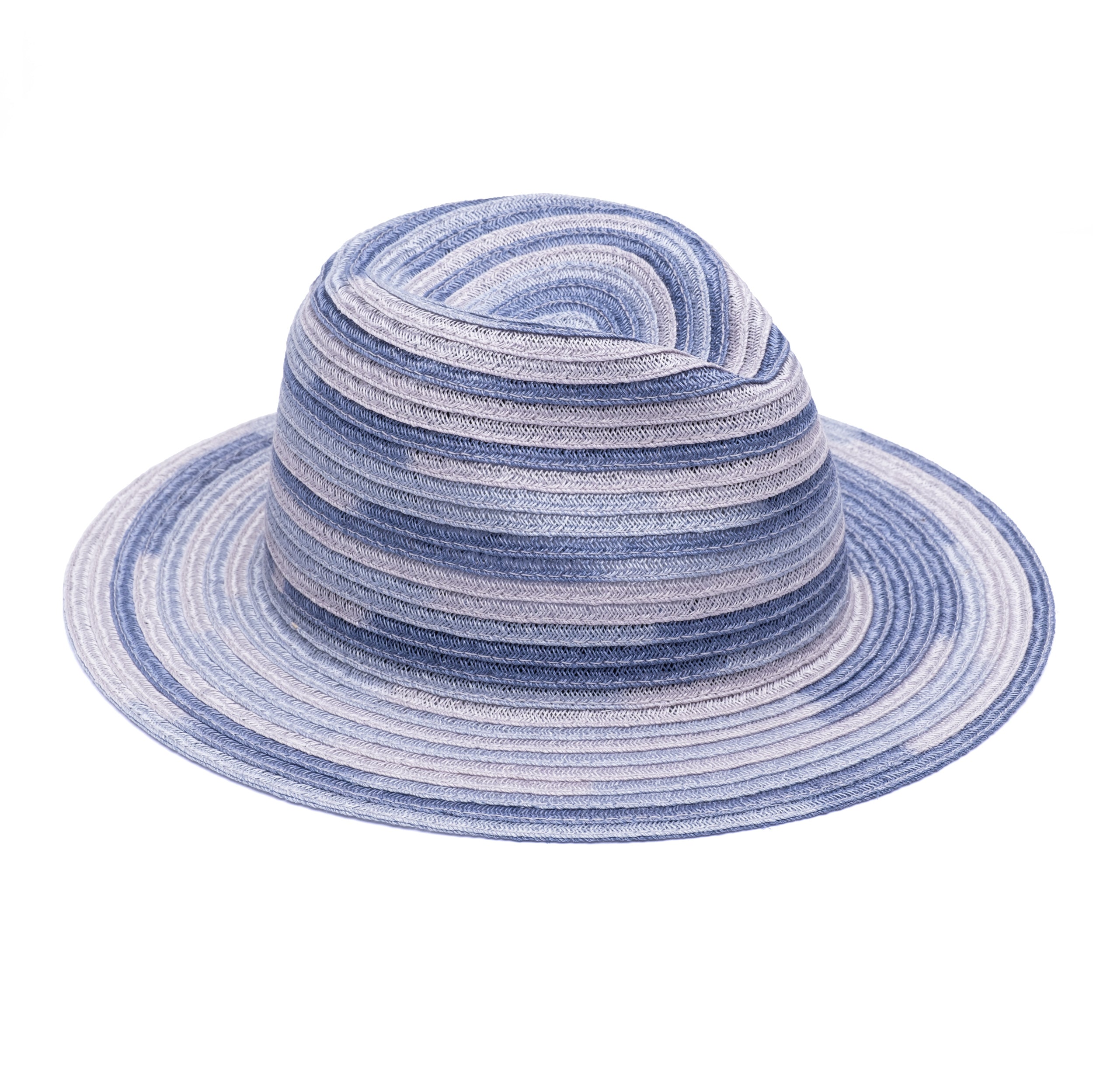 Flat shot of Lillian fedora in Blue multi