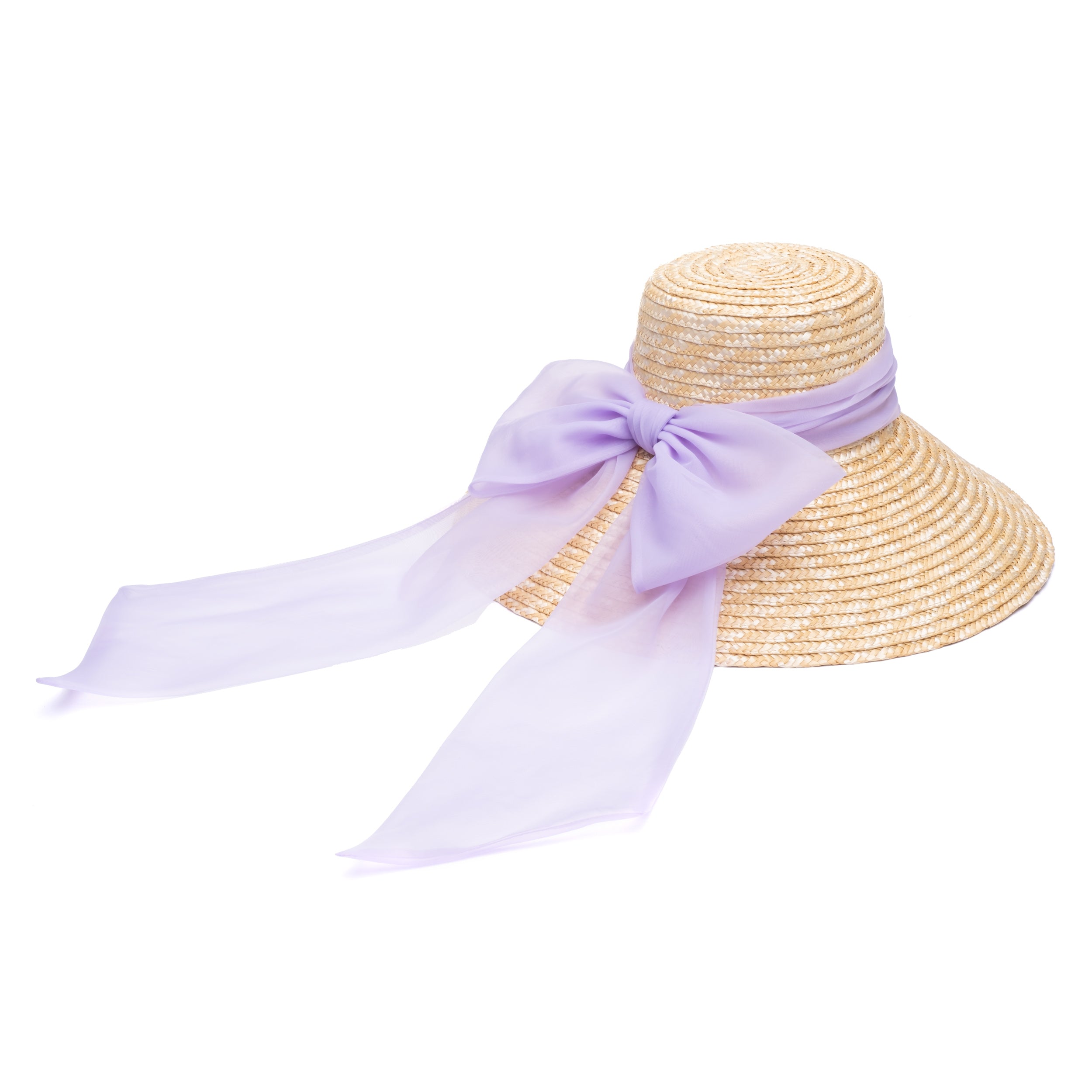 Eugenia Kim Mirabel sunhat in purple organza product shot