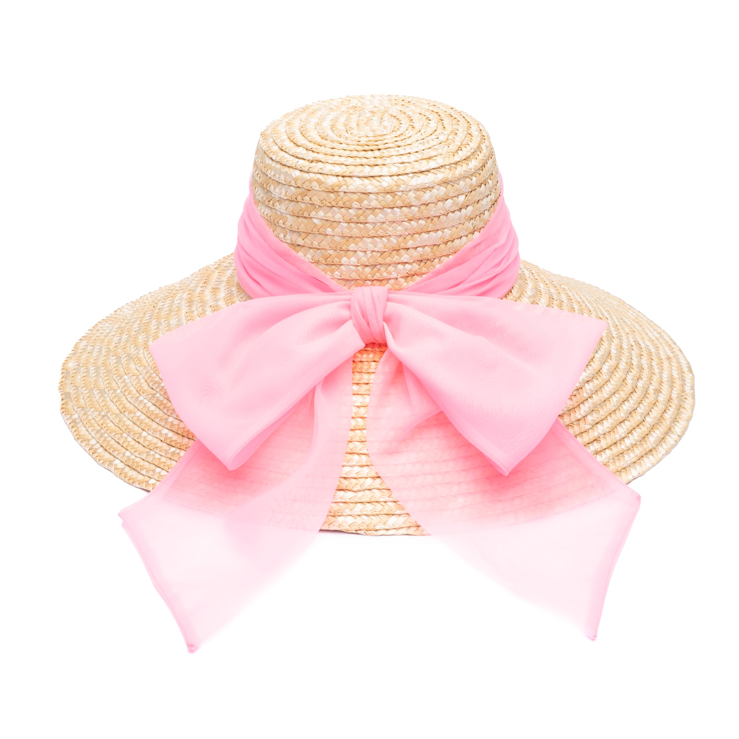 Eugenia Kim Mirabel sunhat in pink organza product shot