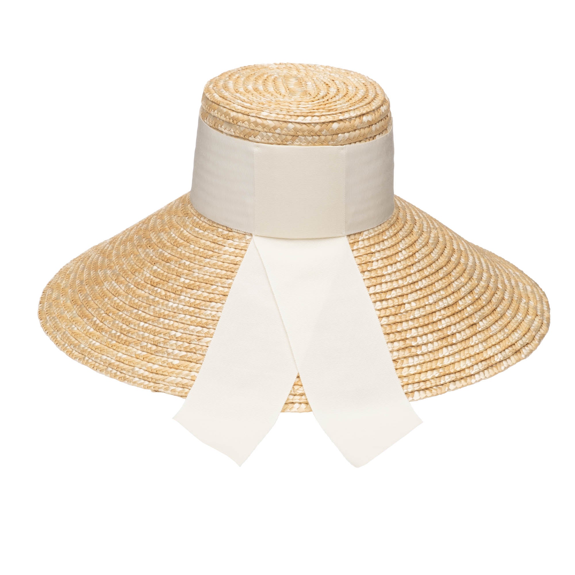 xEugenia Kim Mirabel sunhat in ivory grosgrain product back shot