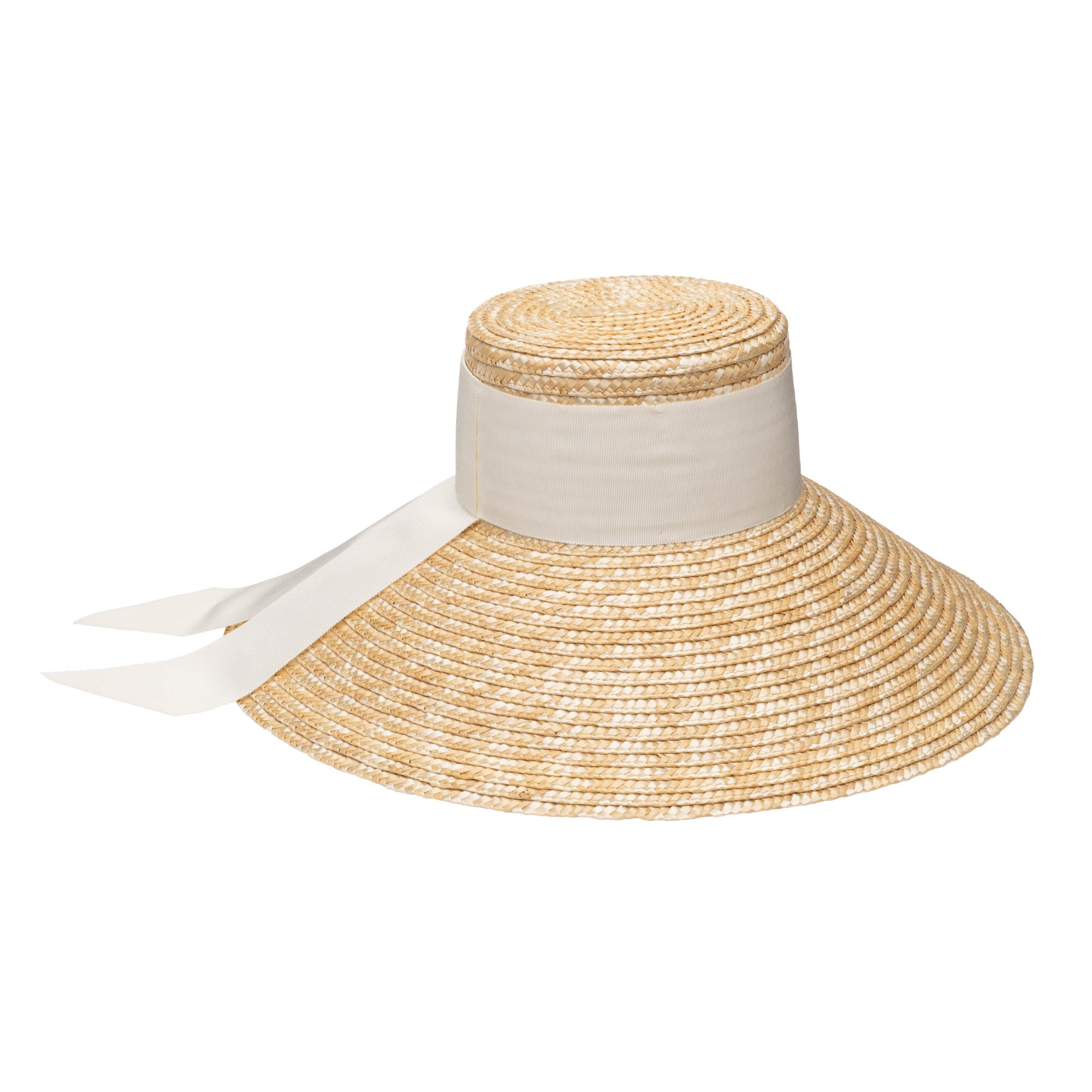 xEugenia Kim Mirabel sunhat in ivory grosgrain product side shot