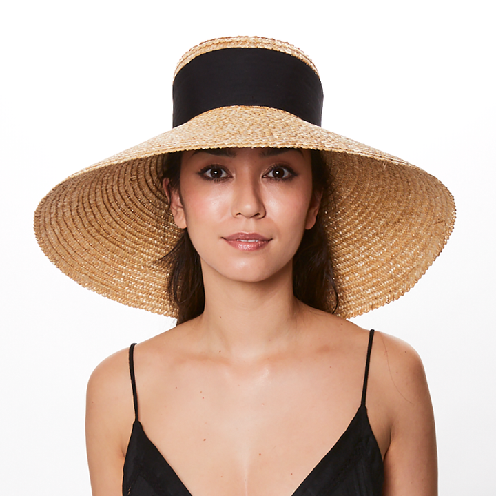 Eugenia Kim Mirabel sunhat in natural front view on model