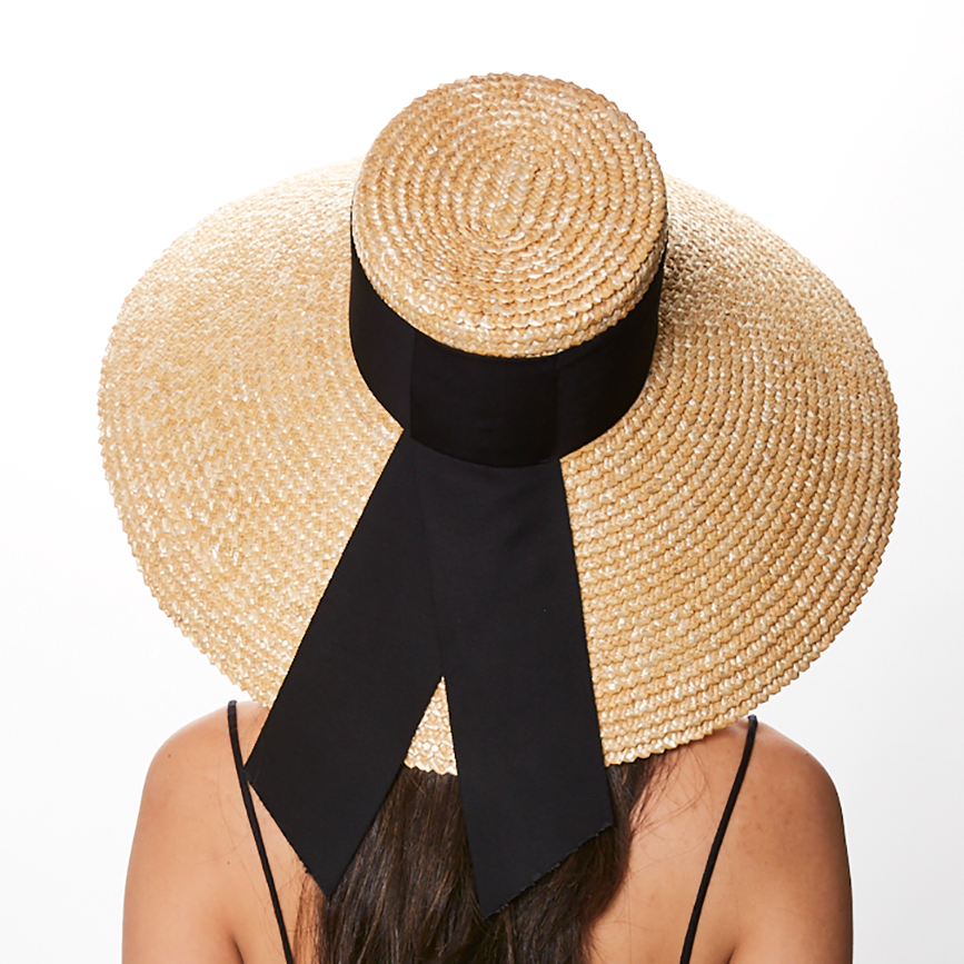 Eugenia Kim Mirabel sunhat in natural back view on model