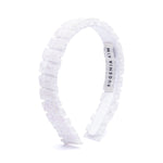 Flat shot of Rafaela headband in White AB