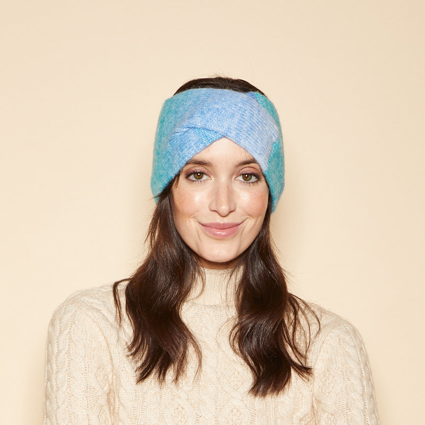 Eugenia Kim Rosalind in aqua/cobalt front view model shot