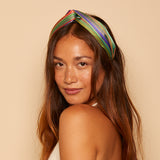 On-model shot of Sally headband in multicolor