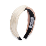 Flat image shot of Sally headband in blush/cream
