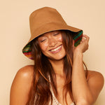 On-model shot of Sara bucket in multicolor