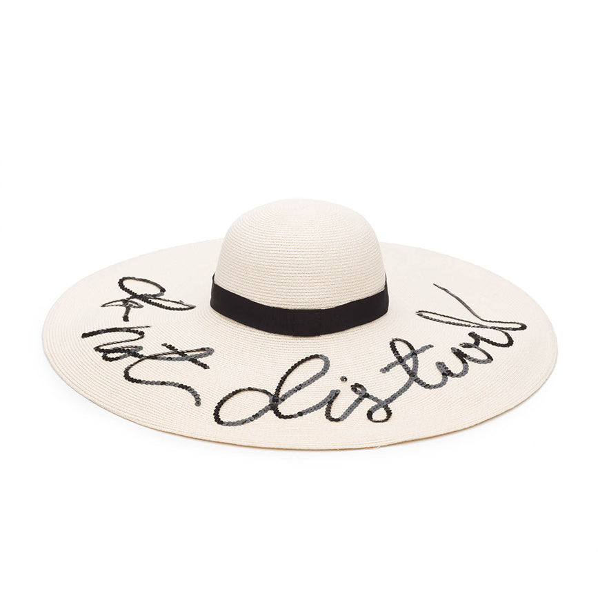 Eugenia Kim Sunny 'do not disturb' sunhat in ivory product shot