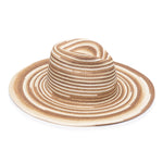 Flat shot of Willa in ivory/camel/brown 