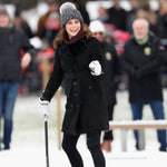 Rain Wool Hand-Knit Beanie in Charcoal with Faux Fur Pom